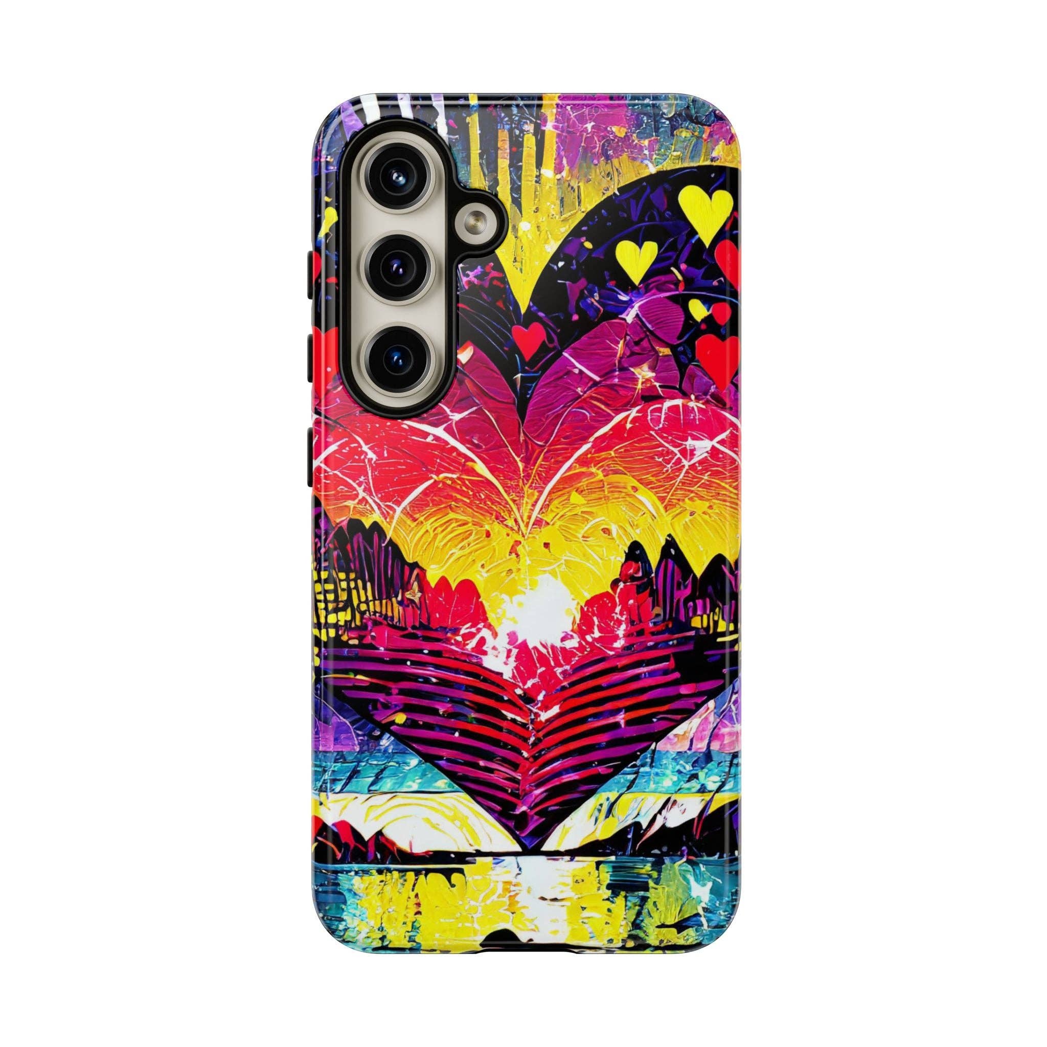 Studio 653 Clothing Co - Wholesale Phone Case - Women's - Vibrant Heart Sunset Tough Phone Case118