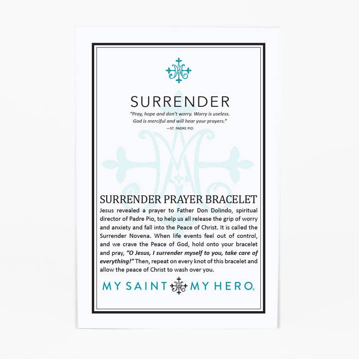 My Saint My Hero - Wholesale Charm/Dangle Bracelet - Surrender Prayer Bracelet-Brown/Gold