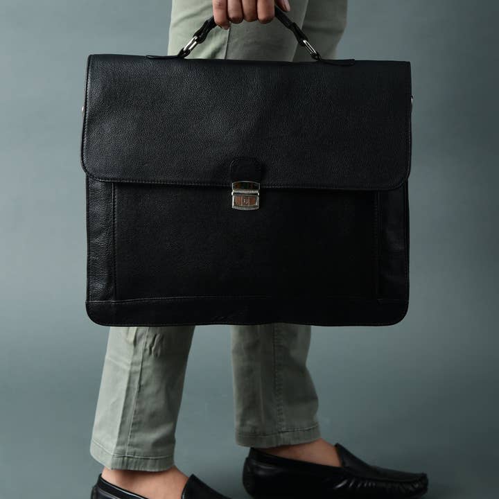 Classy Leather Bags – Engroshandel Laptoptaske - Unisex – Business Attache bærbar taske - italiensk finish