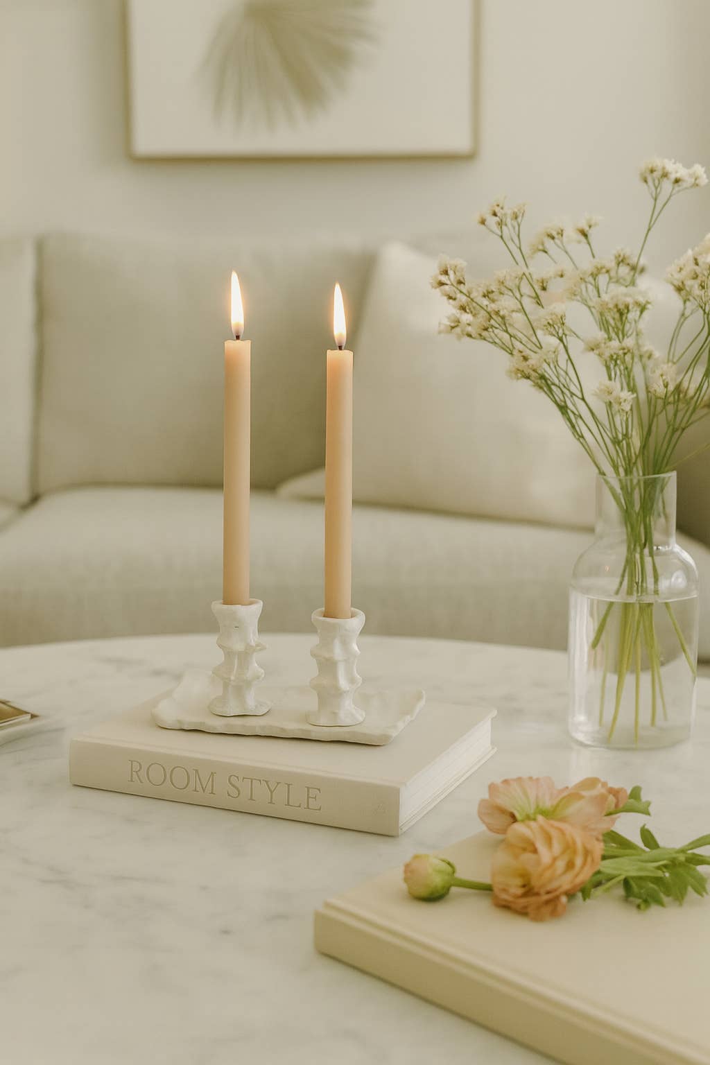 Design by Pouneh - Wholesale Candle holder - Organic Elegance Candlestick Set with Tray.