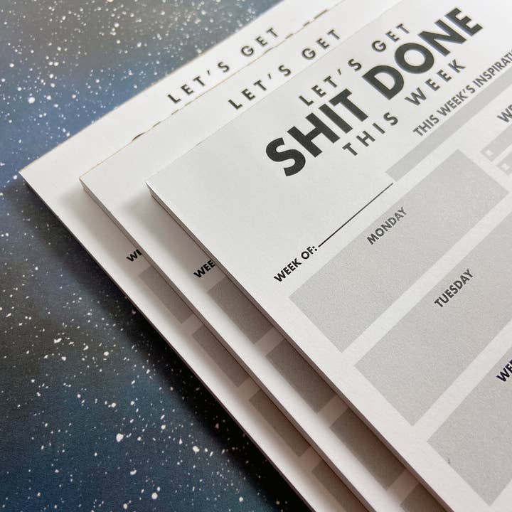 The Red Swan Shop - Vendita all'ingrosso Bloc notes - Cancelleria - Shit List - Agenda settimanale3