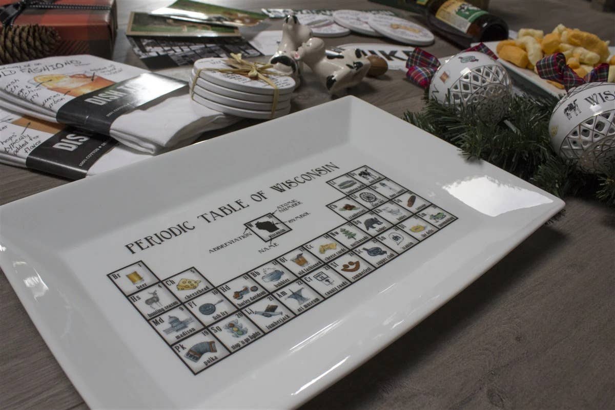 Dishique - Wholesale Platter - Wisconsin Periodic Table Porcelain Platter2