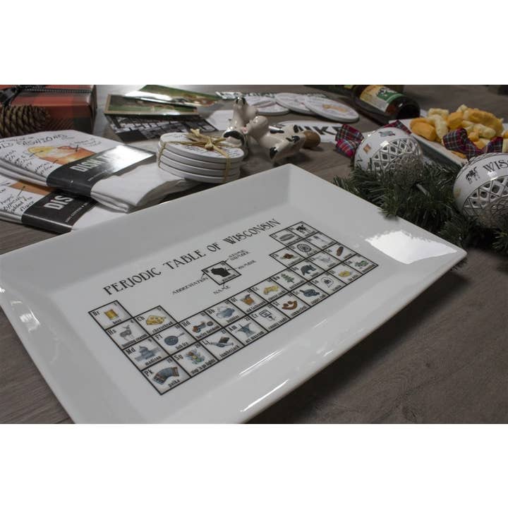 Dishique - Wholesale Platter - Wisconsin Periodic Table Porcelain Platter2