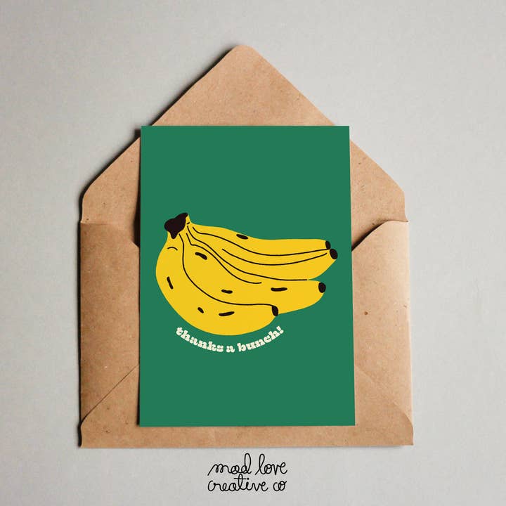 Thanks A Bunch Wenskaart voor wholesale door Mad Love Creative Co.