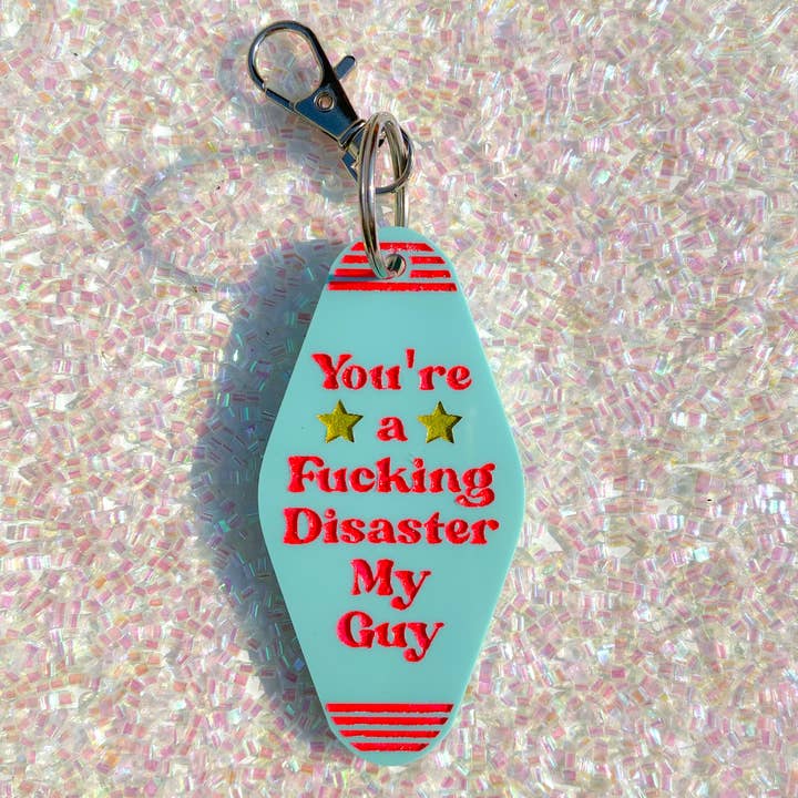 Você é um f'n desastre, meu cara porta-chaves por atacado de The Big Happy Jewelry Co