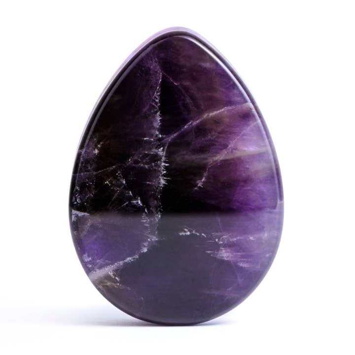Custom Plugs – wholesale Pluggörhängen – Teardrop Ametist stenplugg/mätare