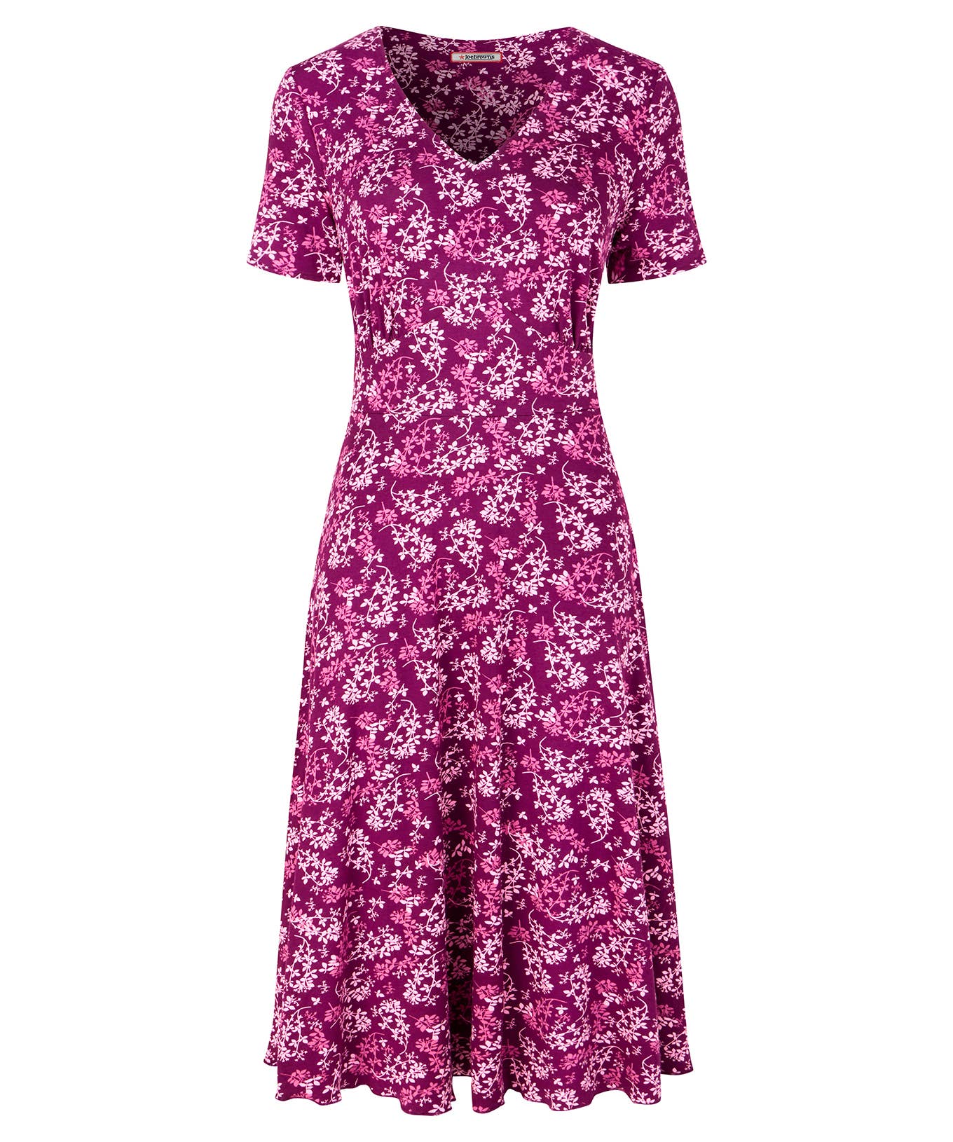 Plum Radiant Reversible Printed Jersey Dress for wholesale on Faire0