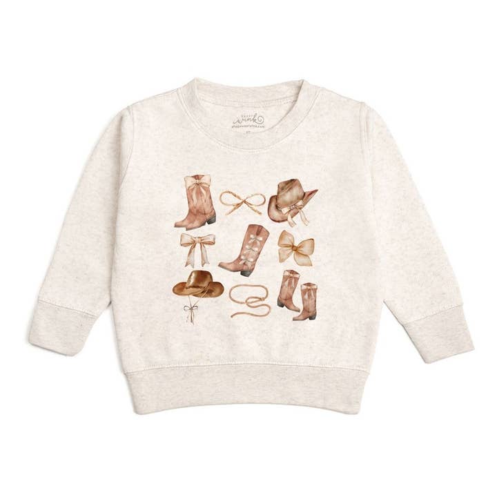 Sweet Wink - Wholesale Sweatshirt - Kids - Cowgirl Cutie Sweatshirt - Girls Clothes - Western Apparel