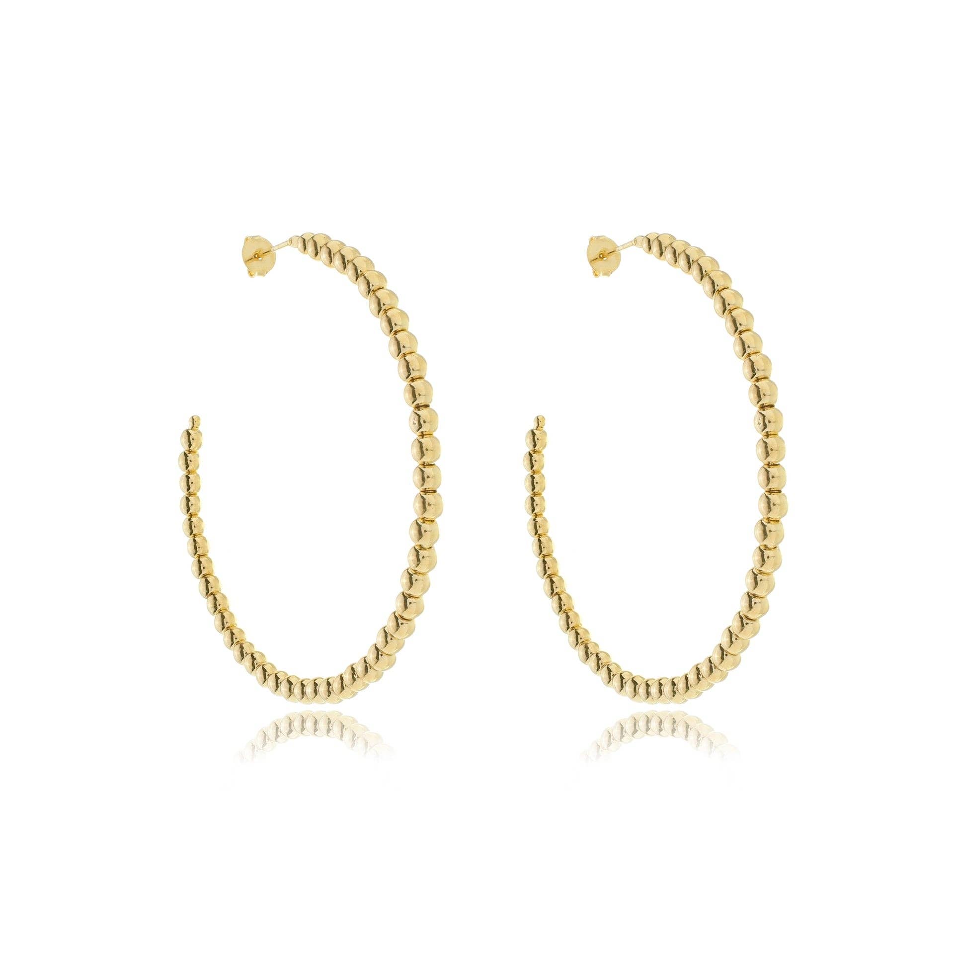 Gold 14k Gold Filled Maxi-Perlen-Ohrringe | Schneller Versand für den Großhandel auf Faire2