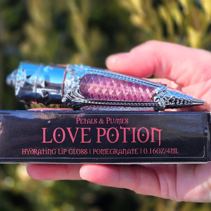 Petals & Plumes - Wholesale Lip Gloss - Love Potion Lip Gloss | pomegranate | rose gold |