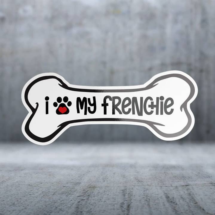 Ik hou van mijn Frenchie - Sticker voor wholesale door Two Feet Treats