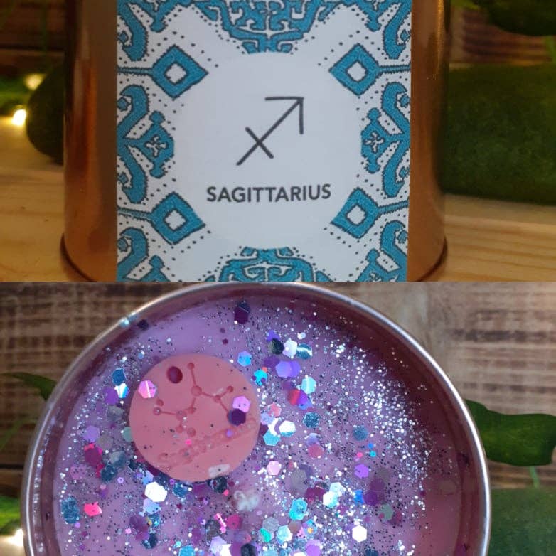 Cosy Rosie Candles – Vela em jarro/copo por atacado – Presente artesanal do brilho da vela do zodíaco do signo10