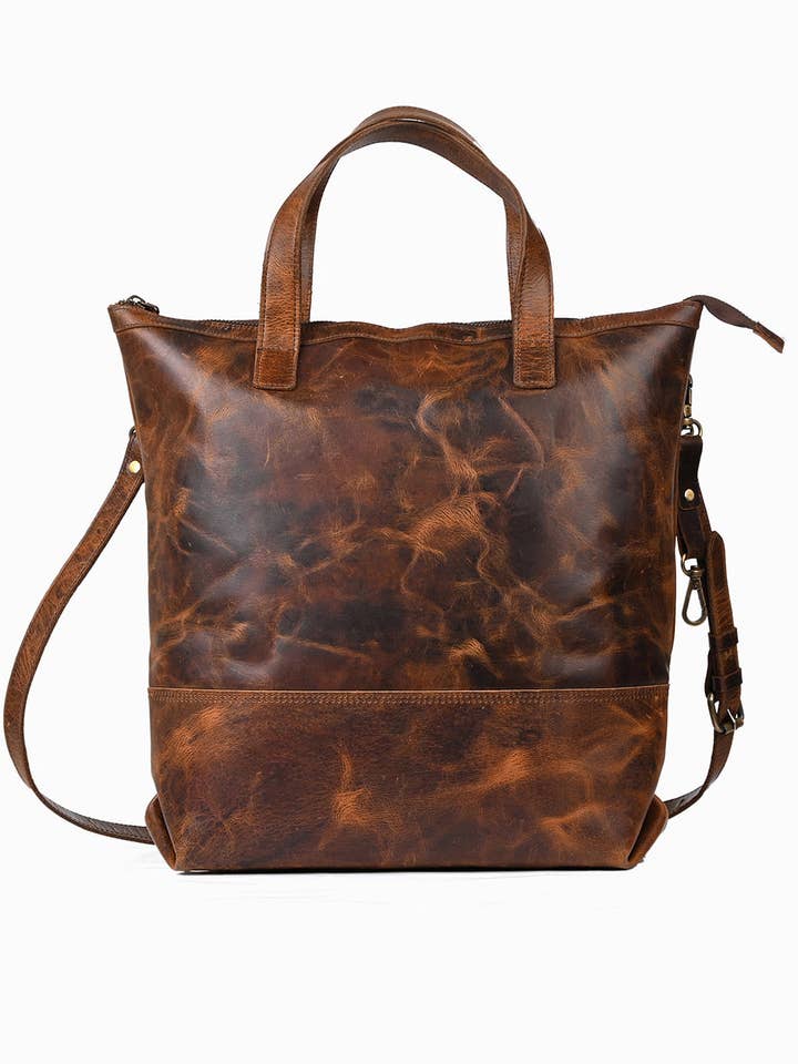 Zaino in Pelle Trasformabile in Borsa a Tracolla per la vendita all'ingrosso da parte di Thevasa