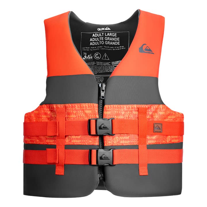 QUIKSILVER USCG Life Vest, Quick-Release Buckles & Drain Holes for Fishing for wholesale by Sixale