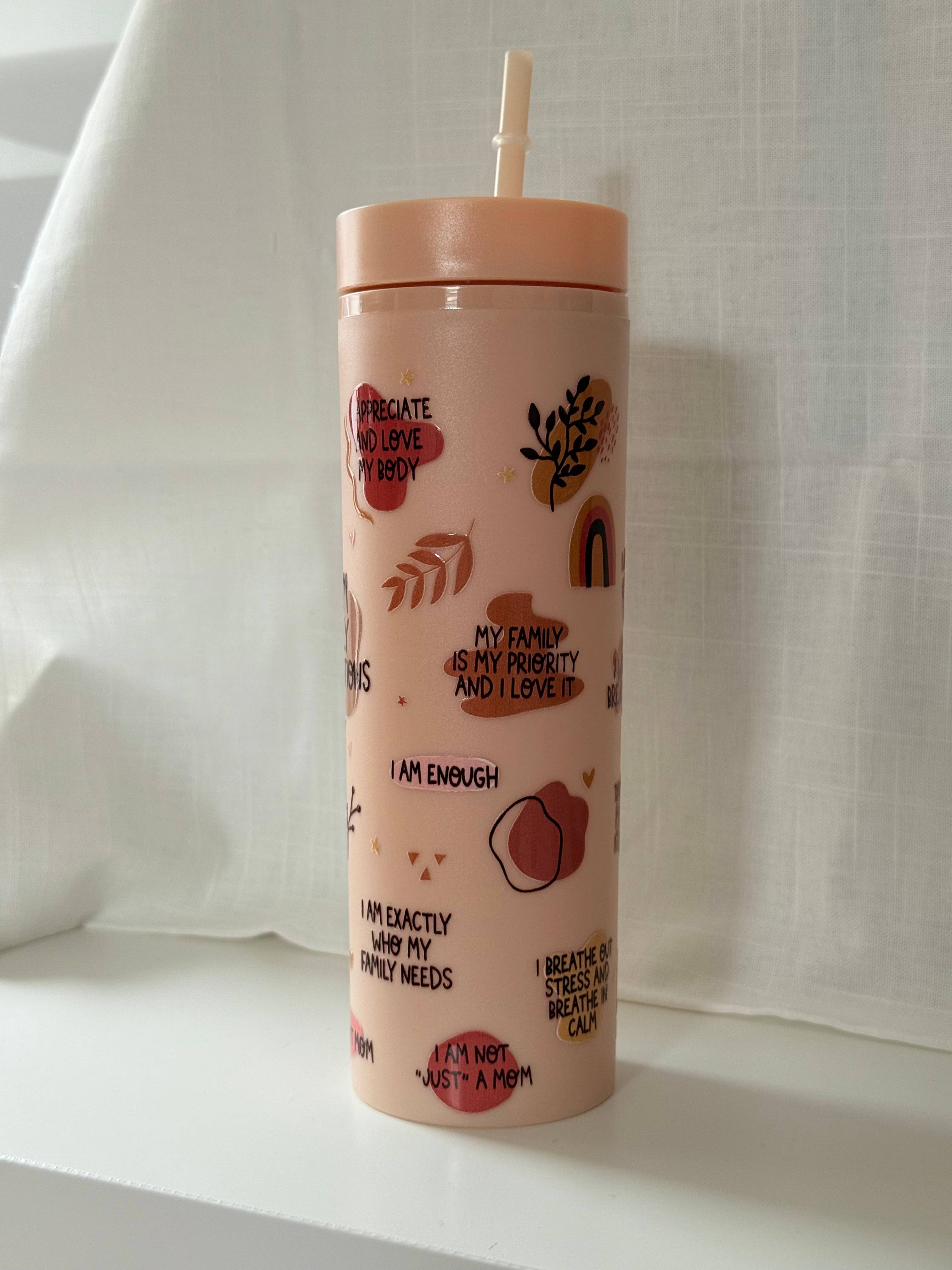 the cute cloud - Wholesale Insulated Mug/Tumbler - Tumbler cup Mom Daily Affirmations8