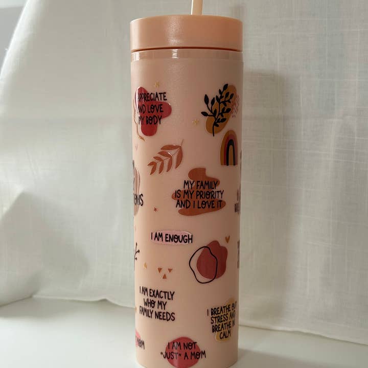 the cute cloud - Wholesale Insulated Mug/Tumbler - Tumbler cup Mom Daily Affirmations8