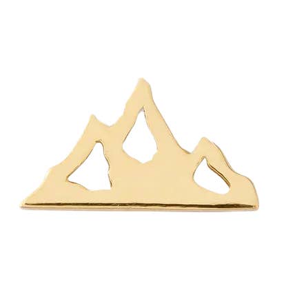 Montagna – Silhouette a Tripla Vetta – Estremità Senza Filettatura in Oro 14K per la vendita all'ingrosso da parte di Piercing-zone