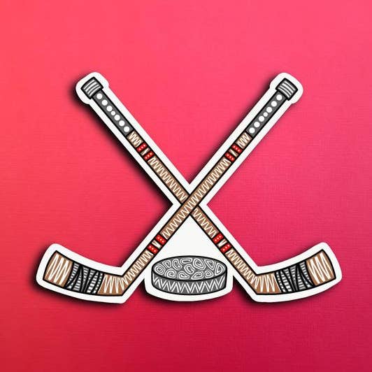 Hockey Sticker (WATERPROOF) for wholesale by Zenspire Designs