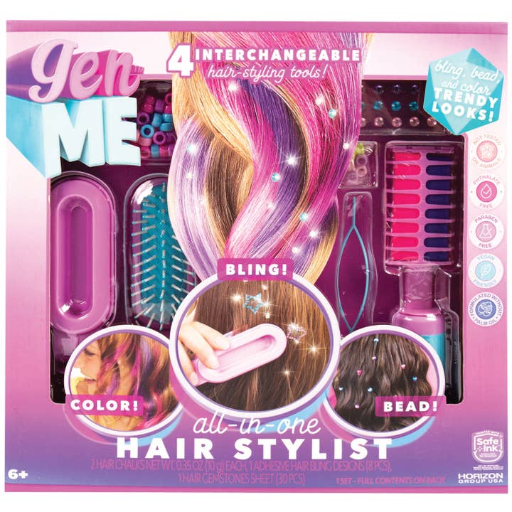 US Toy Company - Wholesale Toy Set - Kids - GenMe 4-in-1 Hair Designer all in one hair stylist set