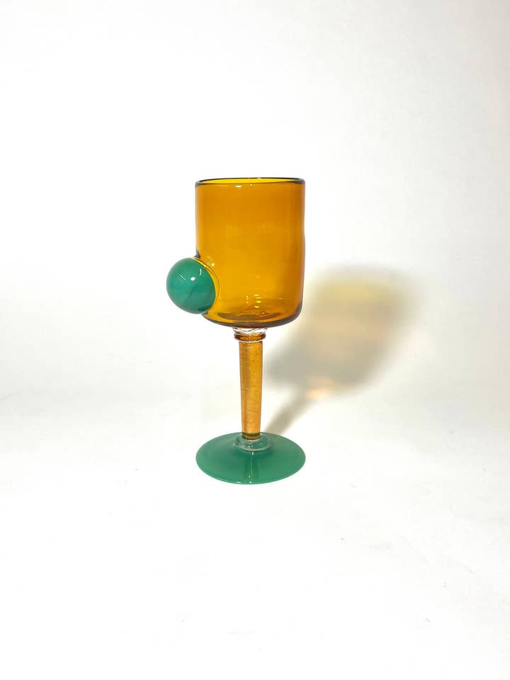 Bubble Goblet #5 for wholesale by Sticky Glass