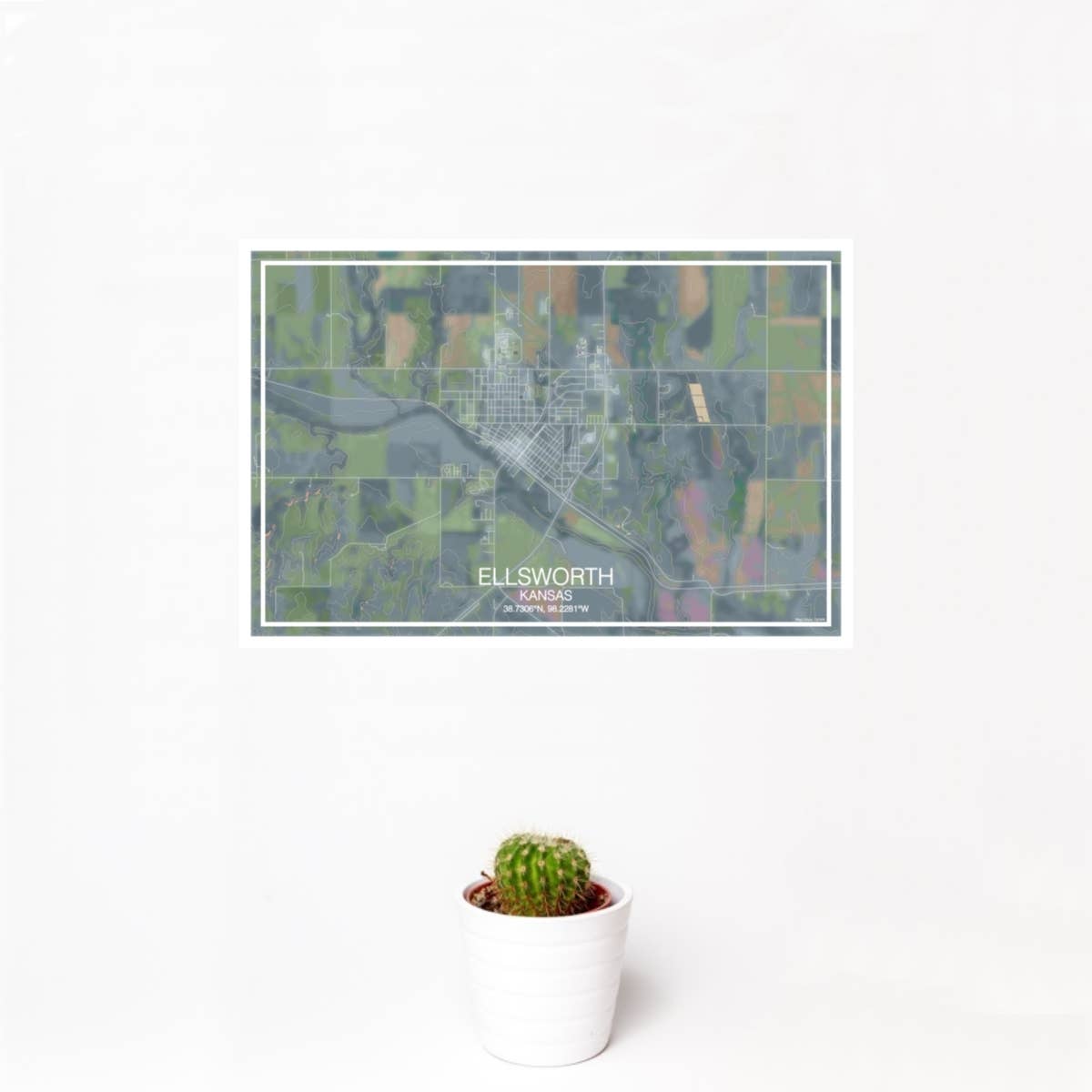 JACE.design - Wholesale Art Print - Ellsworth KS Map Print Afternoon1