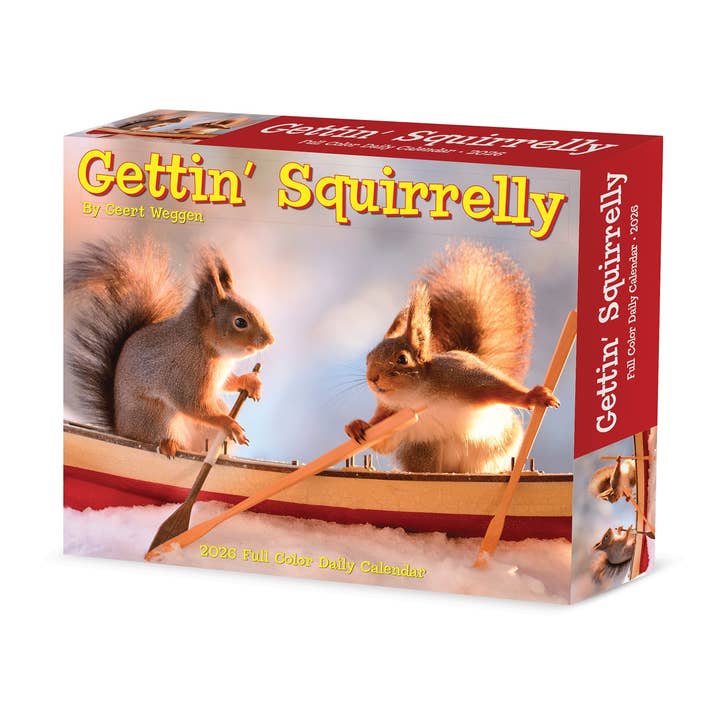 Calendrier quotidien 2026 Gettin' Squirrelly 6,2" x 5,4" pour la vente par Willow Creek Press & Gifts