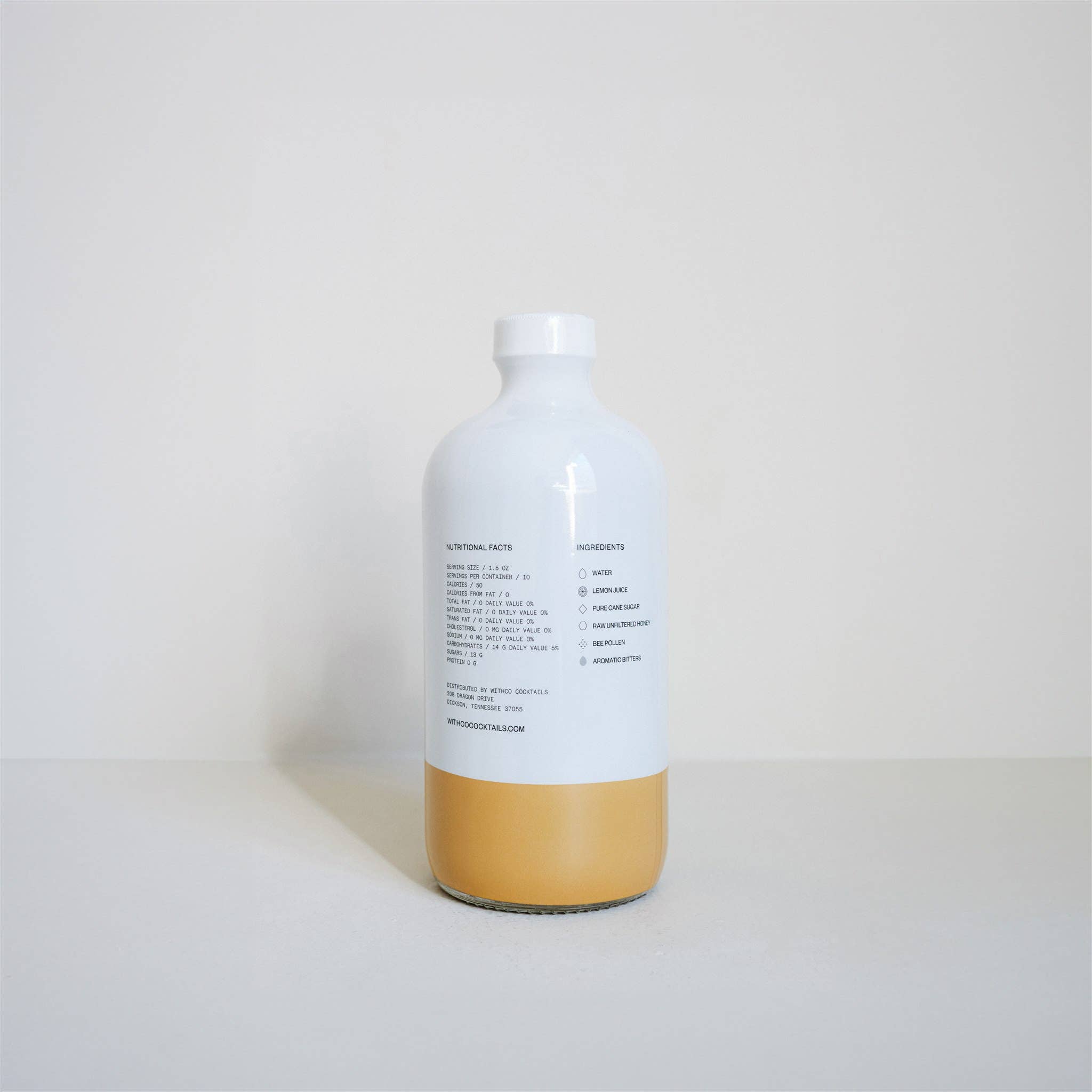 WithCo Cocktails - Wholesale Cocktail Mix/Syrup - Honey Sour Mix (Bee Pollen, Raw Honey, Lemon)9