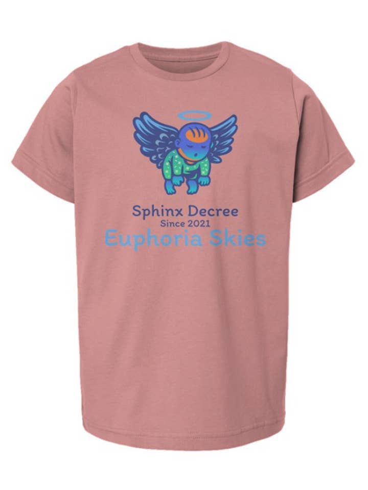 Euphoria Skies - 🌺 Malva Sylvestris Zebrina Youth Unisex Tee for wholesale by Sphinx Decree Wardrobe