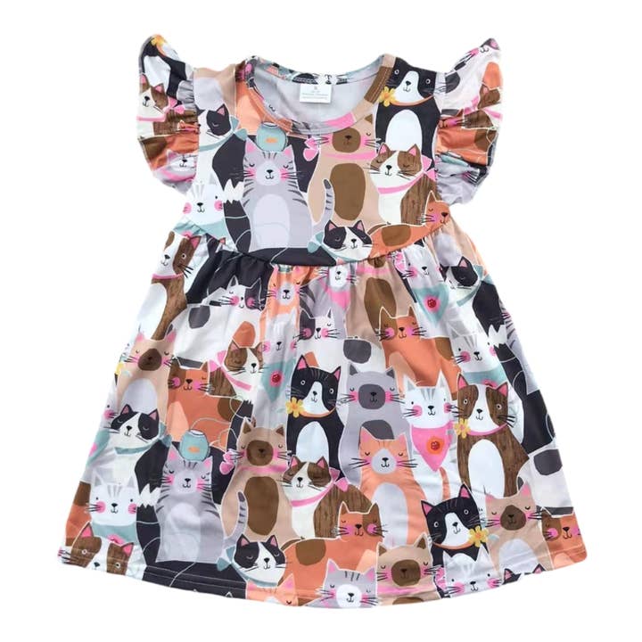Kitties Dress for wholesale by Grace & Grit 4:13