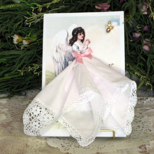 MOMENTS IN THYME - Wholesale Everyday Greeting Card - Guardian Angel Keepsake Hanky Card2
