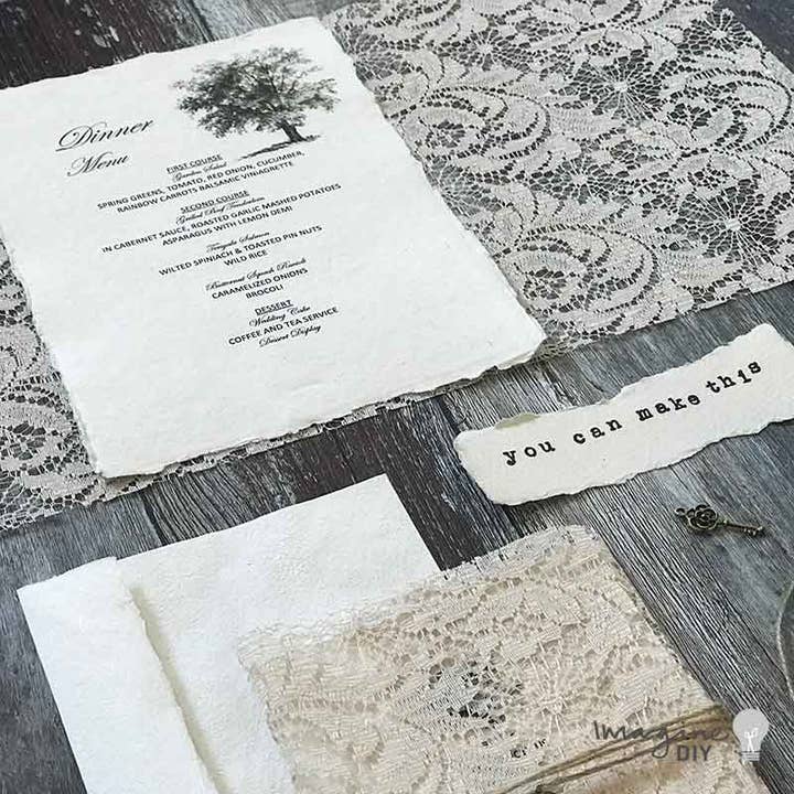 The Natural Paper Company - Vente Assortiments de papeterie/cartes - Carte artisanale blanche - 320 g/m² | Chiffon de coton recyclé7