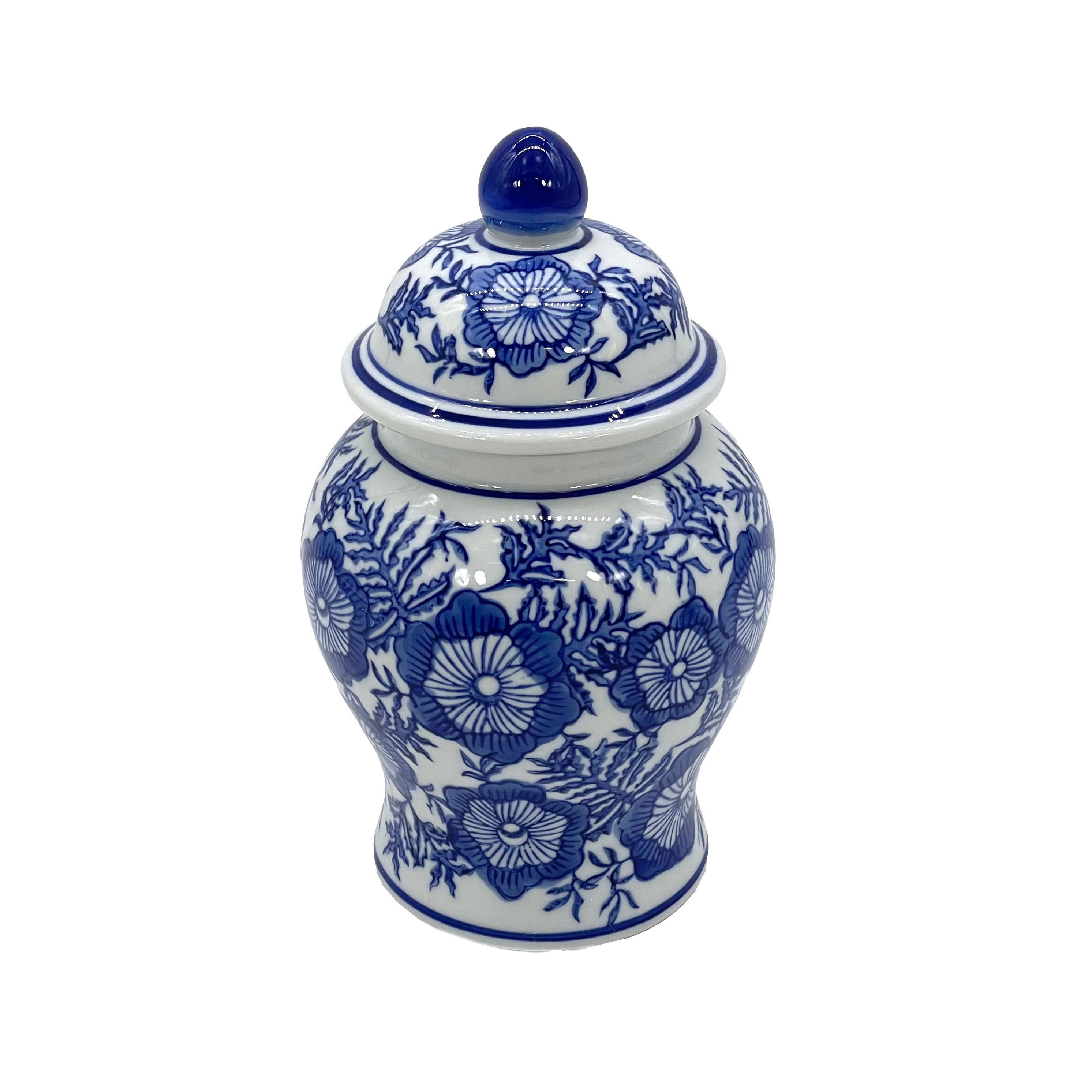 Galt International Company – wholesale Decorative jar – Small Chinoiserie Ceramic Decorative Tea & Ginger Jar 8"52