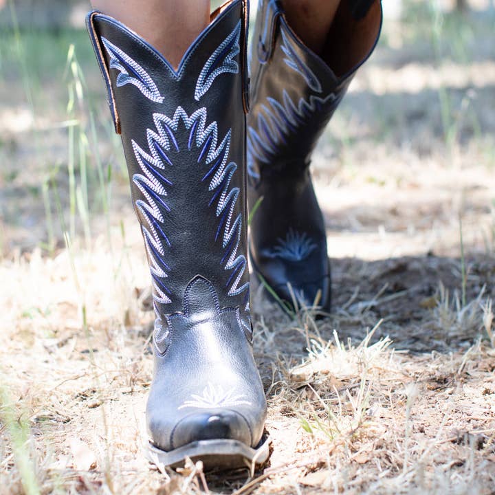 Desert Bloom Boots, LLC – Engroshandel Cowboystøvler - Dame – VILD AGAVE ONYX6