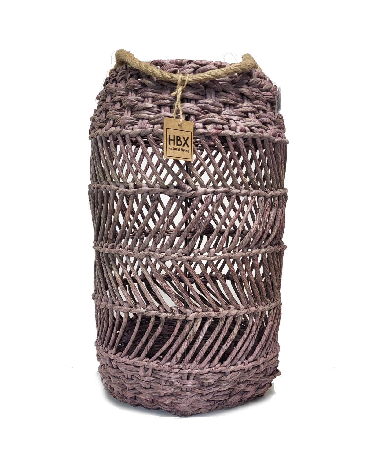 NHP International - Venta al por mayor Faroles - Faroles Deia de ratán morado HBX 50 cm1