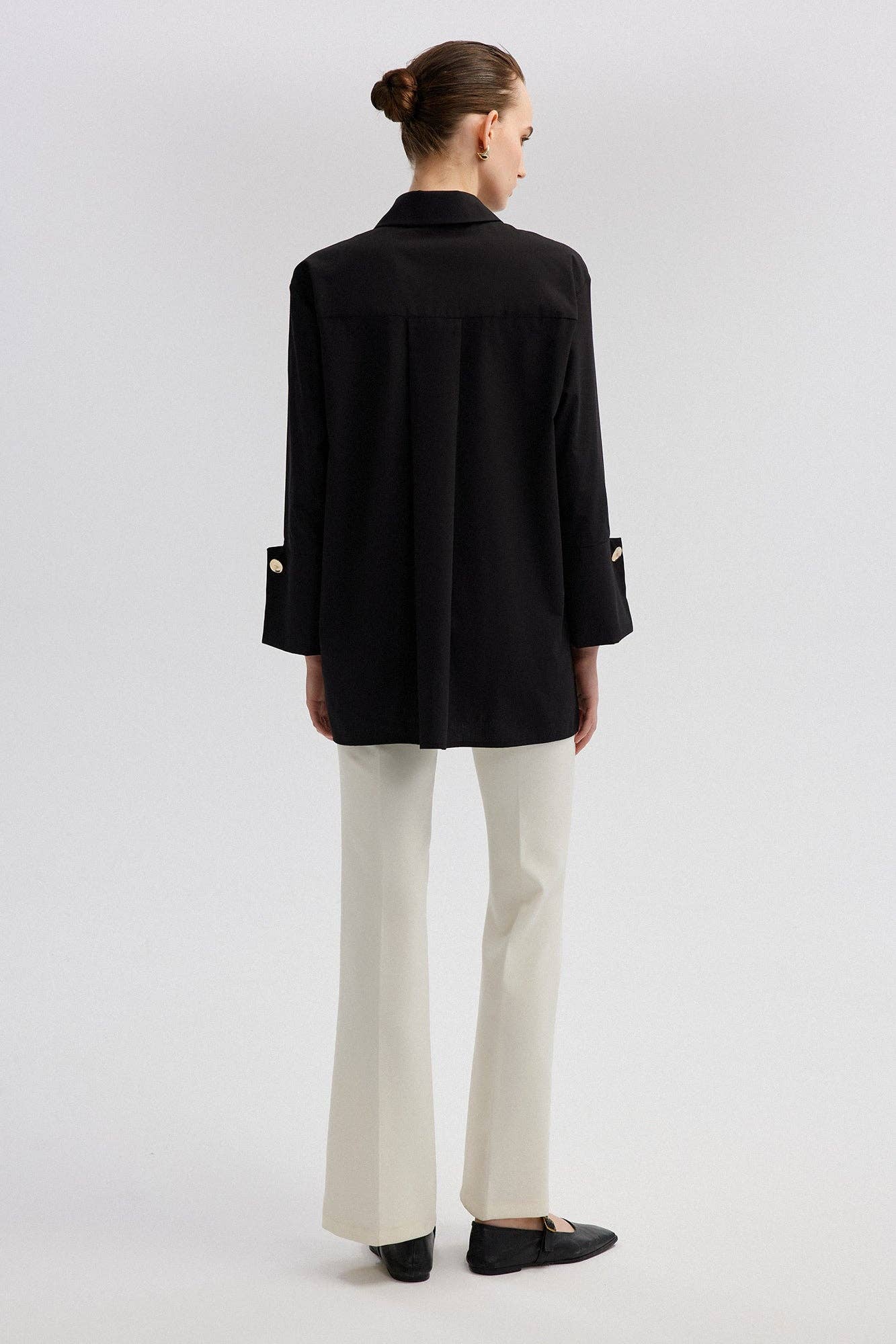 Siyah POPLIN SHIRT WITH WIDE CUFF for wholesale on Faire13