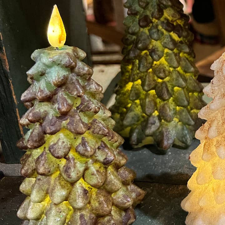 Raggedy Junction - Wholesale Flameless Candle - Primitive GLOW flame timer Tree 0