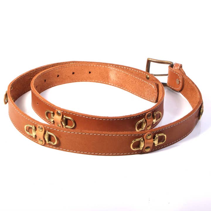 SARL FELINEA - Wholesale Belt - Unisex - Handcrafted belt with horse bit jewelry appliqué2