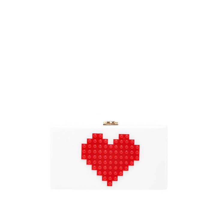 anbfashion - Wholesale Clutch - Dames - Pixelated Hartvormige Clutch Avondtas 21586