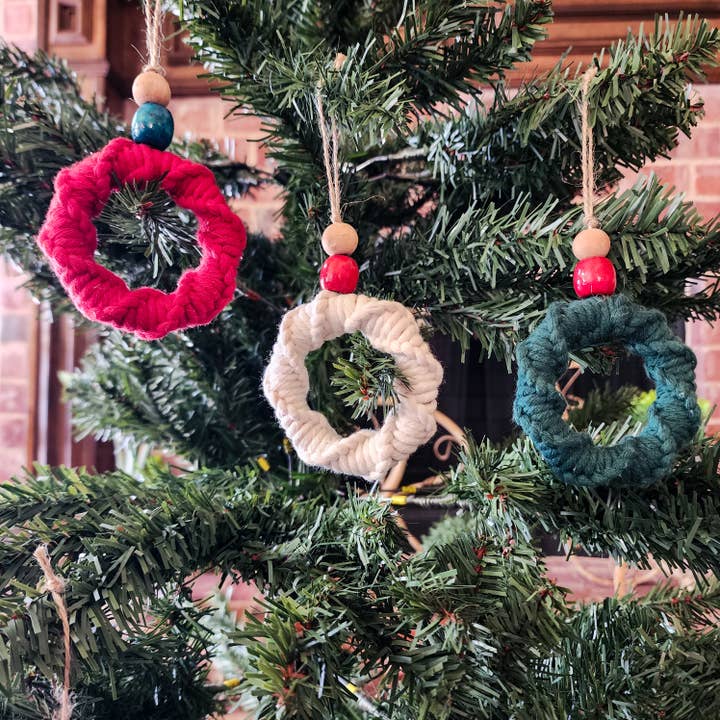 Handmade By Uruba - Vendita all'ingrosso Decorazione - Ciondolo per albero di Natale | Decorazioni natalizie Boho | Ornamenti per alberi2