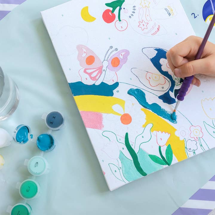 La Petite Épicerie - Vente Kit de bricolage – enfant - Kit peinture au numéro - Petit Pinceau Kids Printemps2