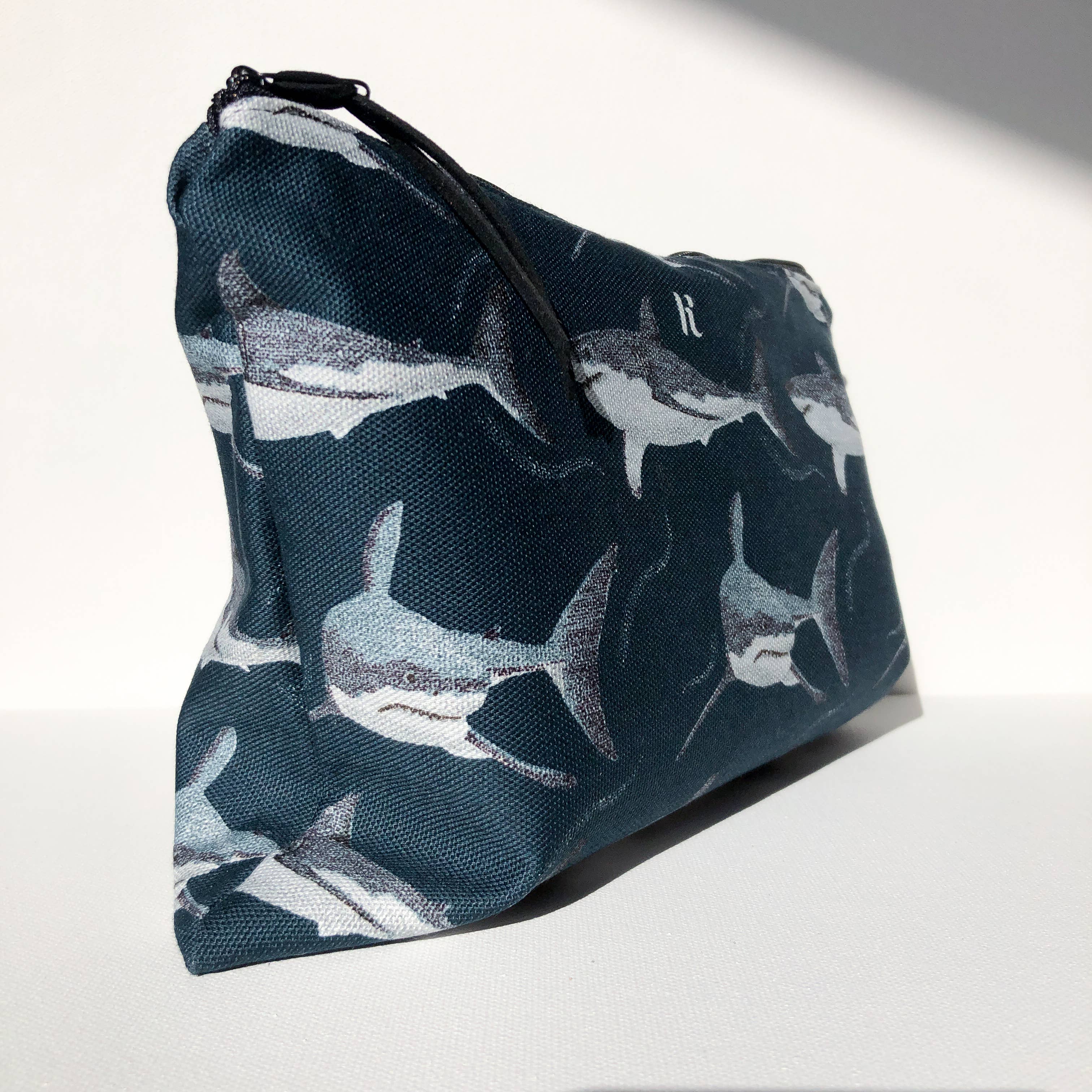 Kelsey Emblow Illustration - Wholesale Makeup/Cosmetic Bag - Shark Pouch Organic Cotton3