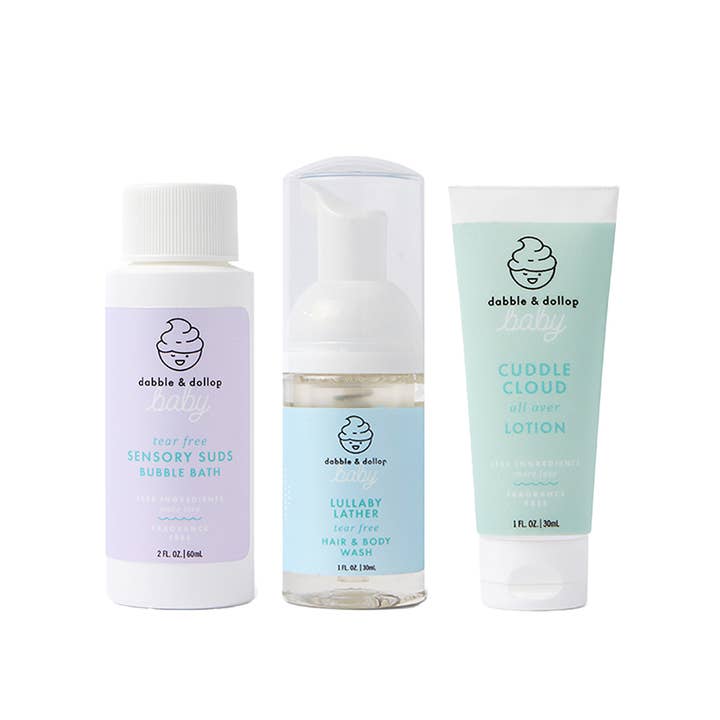 Dabble & Dollop® - Wholesale Bath & Body Set - Baby - Bundle of Joy Mini Kit - EWG & Fragrance Free1