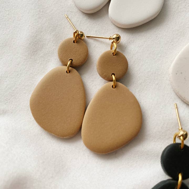 SageClayCo - Wholesale Dangle Earrings - Selma | The Timeless Collection | Handmade Polymer Clay Earr