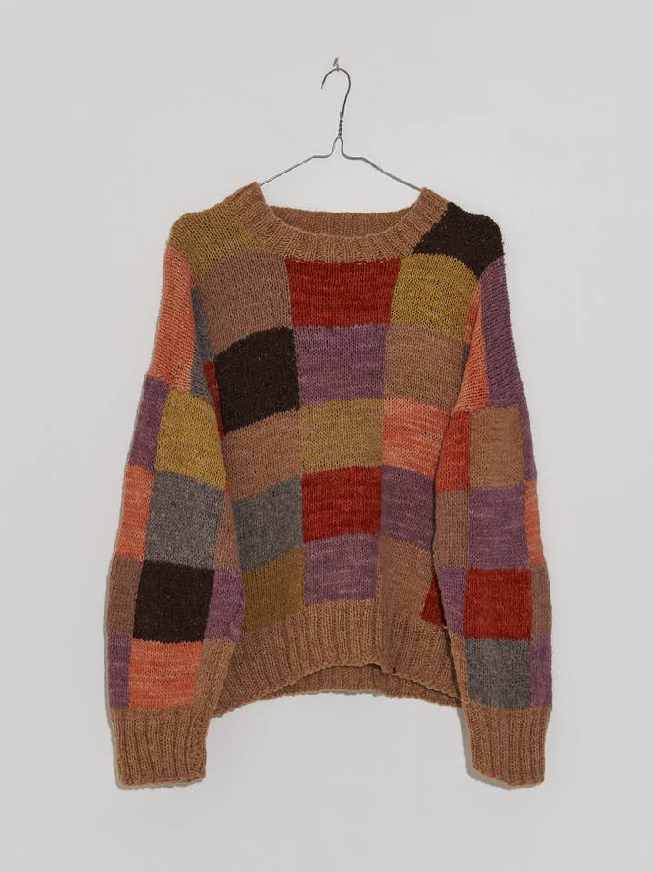 Persikafärgad blockerad tröja för wholesale av World of Crow llc