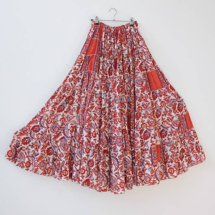 Saias Boho Longas em Camadas Estilo Fada Flowy por atacado de Karma Nepal Crafts