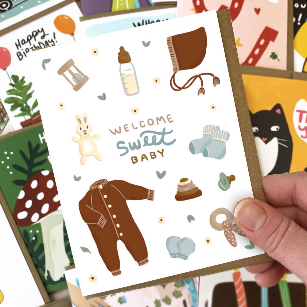 Kat French Design - Wholesale Baby Card - Welcome Sweet Baby Card1
