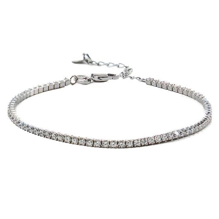 d'Este - Wholesale Tennis Bracelet - 925 Silver Tennis Bracelet and Zirconia