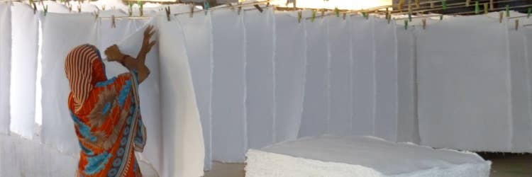 Sustainable Threads - Wholesale Journal/Diary - Journal | Tree-Free Recycled Cotton | Soft Cover | Aqua Flowers3