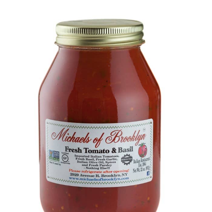 Michaels of Brooklyn - Wholesale Pasta Sauce - Tomato Basil - 32oz