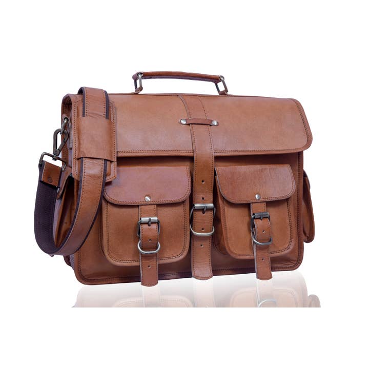 Sac de voyage à bandoulière en cuir pour ordinateur portable de 16 pouces pour la vente par urbanhide